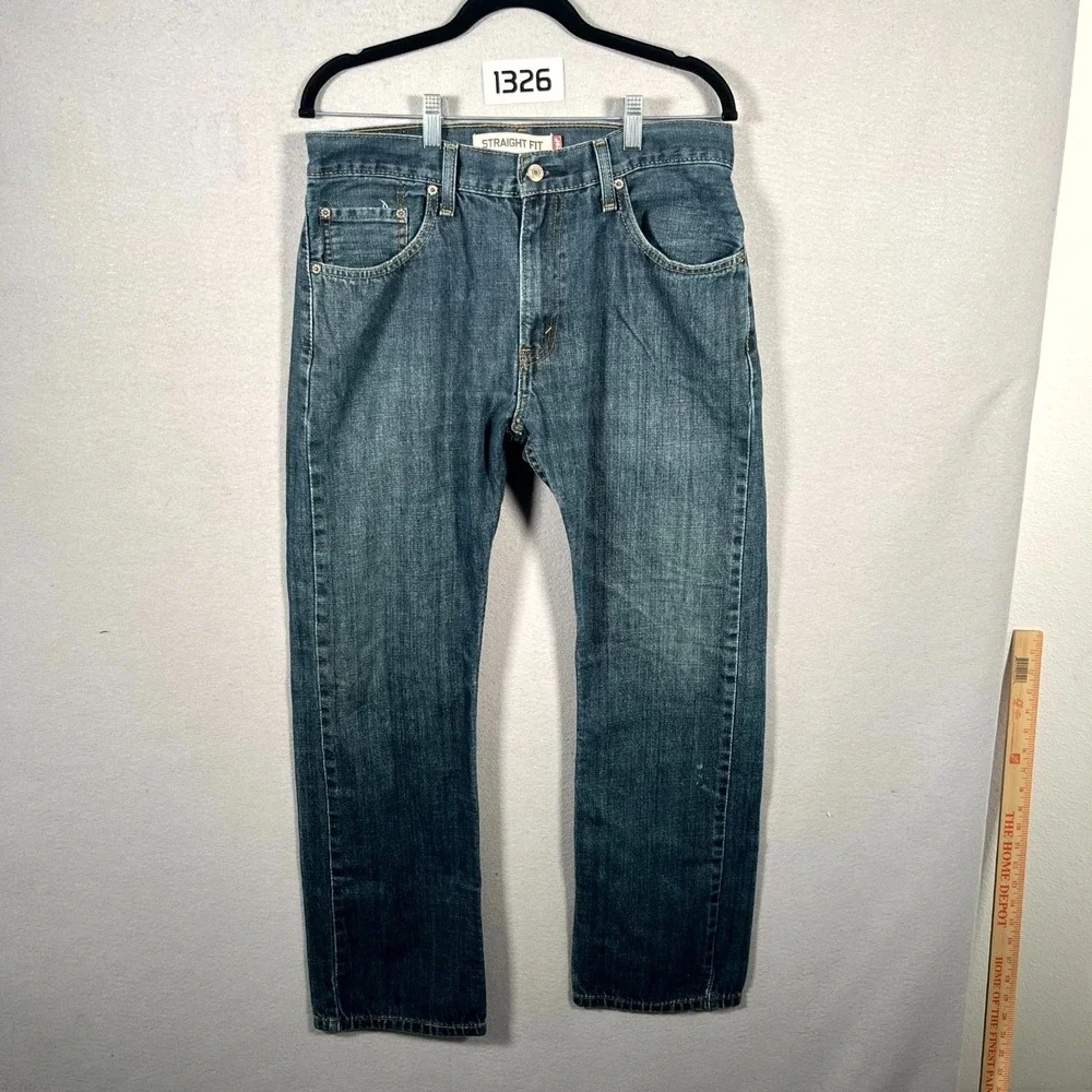 Levi's 505 Jeans Mens 3x30 Blue Denim 100% Cotton Medium‎ Wash Straight Fit